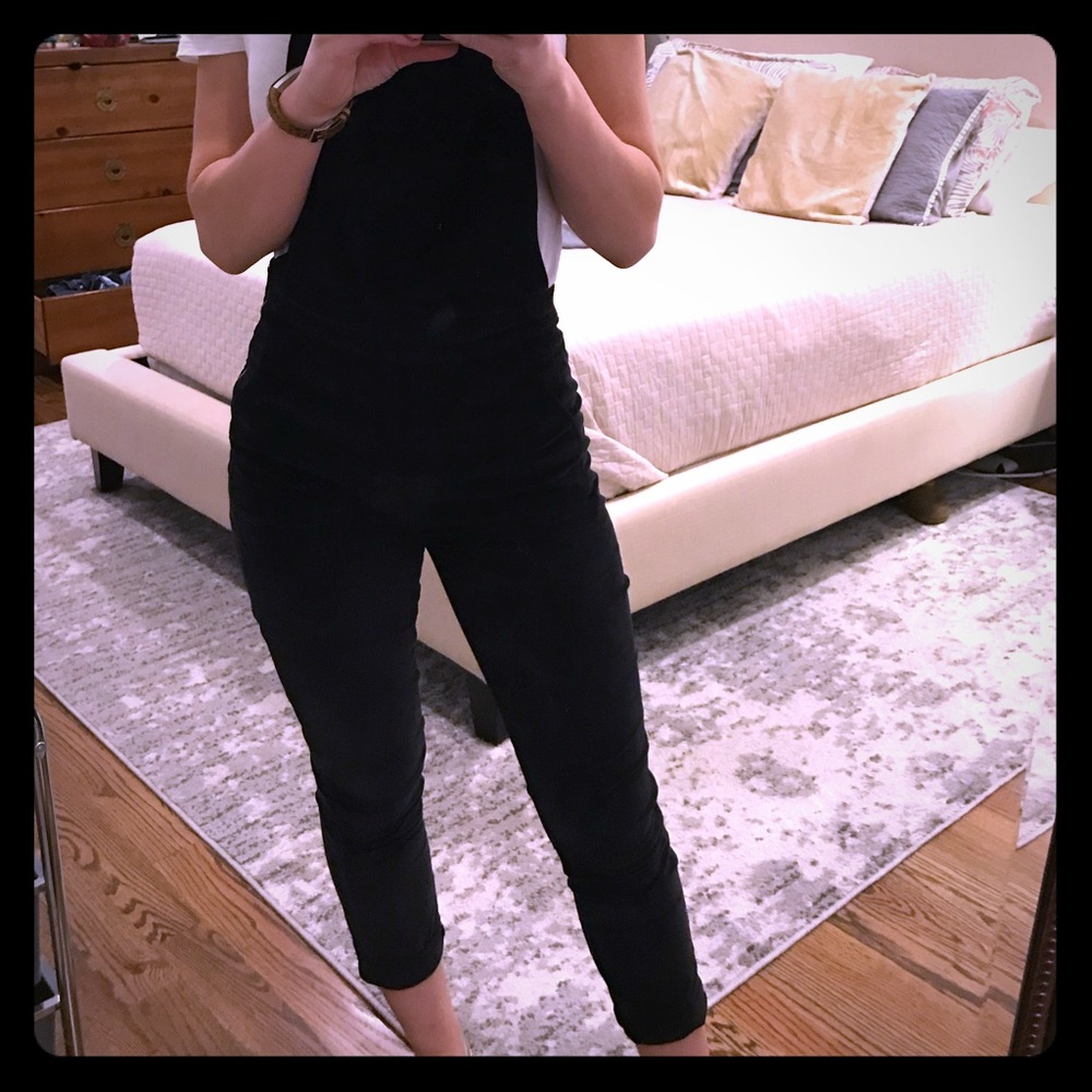 Madewell velvet overalls